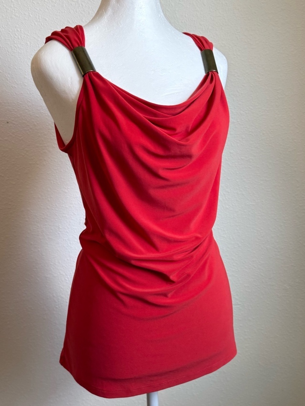 Kenneth Cole Cowl Neck Sleeveless Top Glam Goddess Feminine